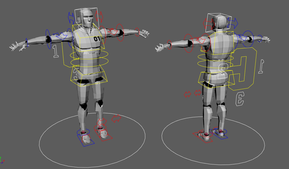 Male Figure Model Drawing Low-poly 3D model_3