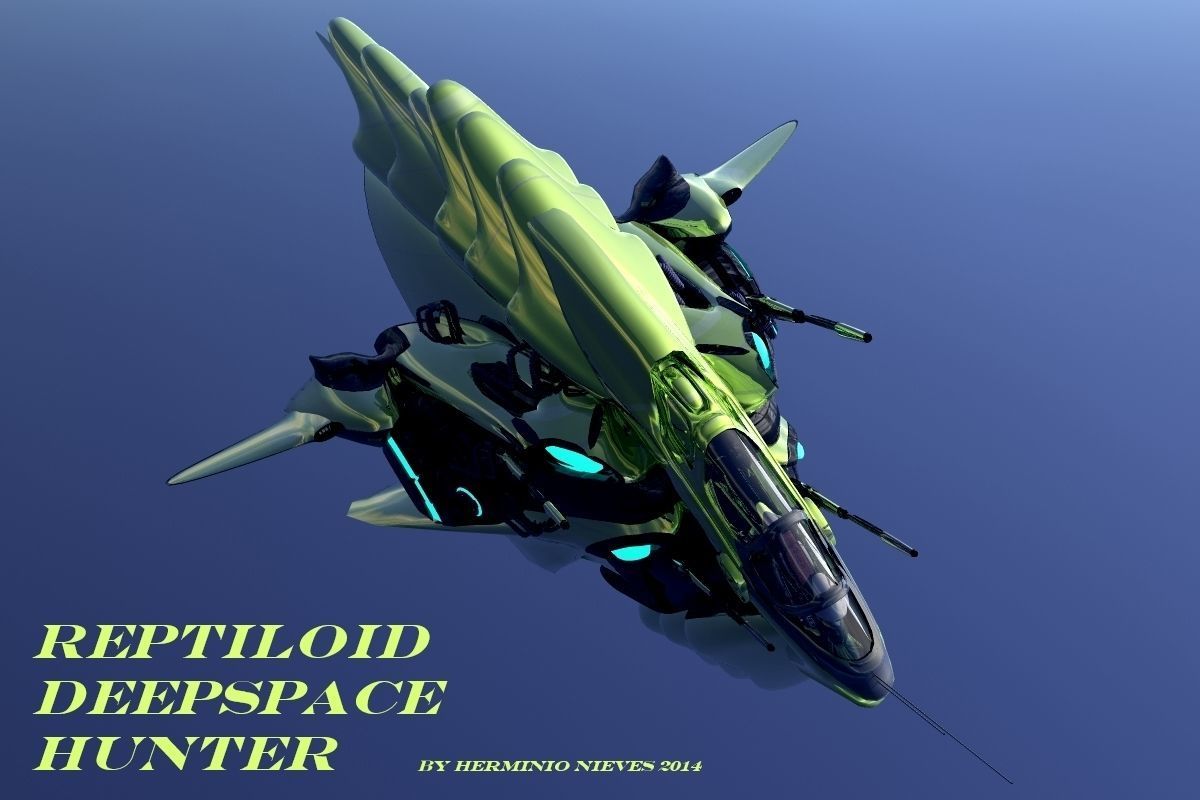 Reptiloid Deepspace hunter 3D model_8
