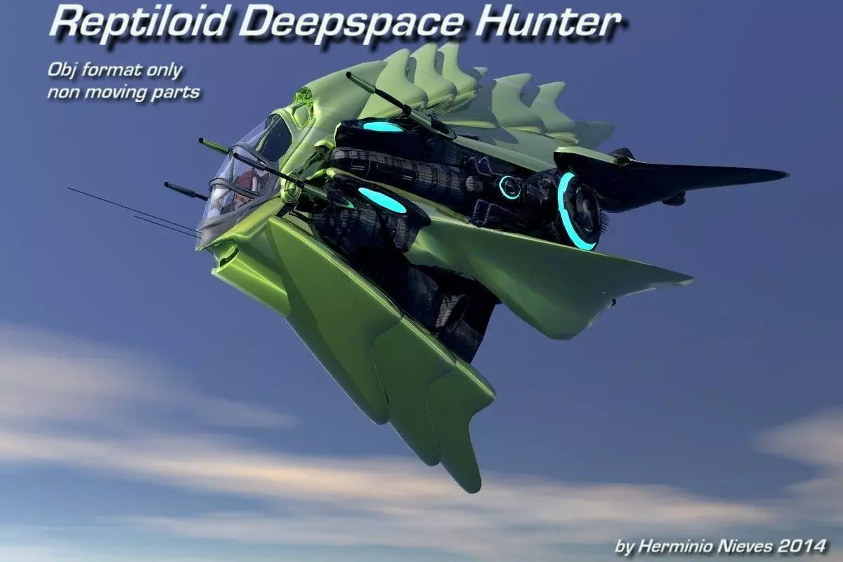 Reptiloid Deepspace hunter 3D model_0