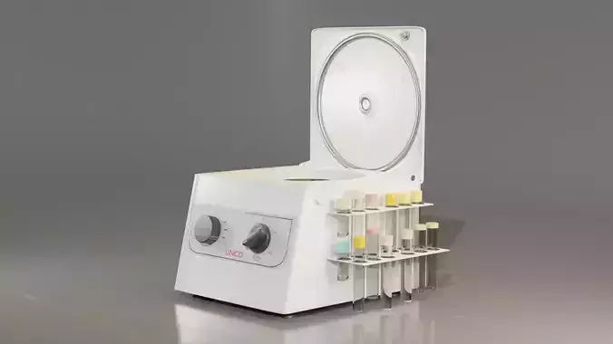Centrifuge medical device with tray of dental tools