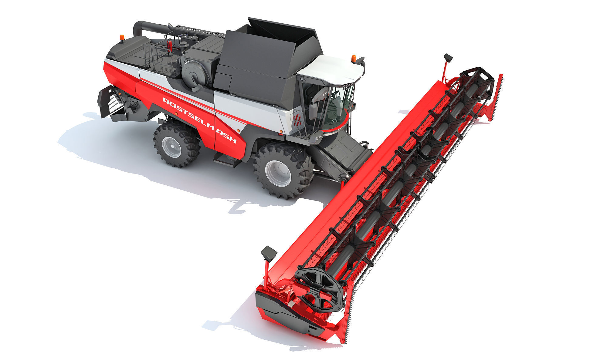 3D Combine Harvester 3D model_9