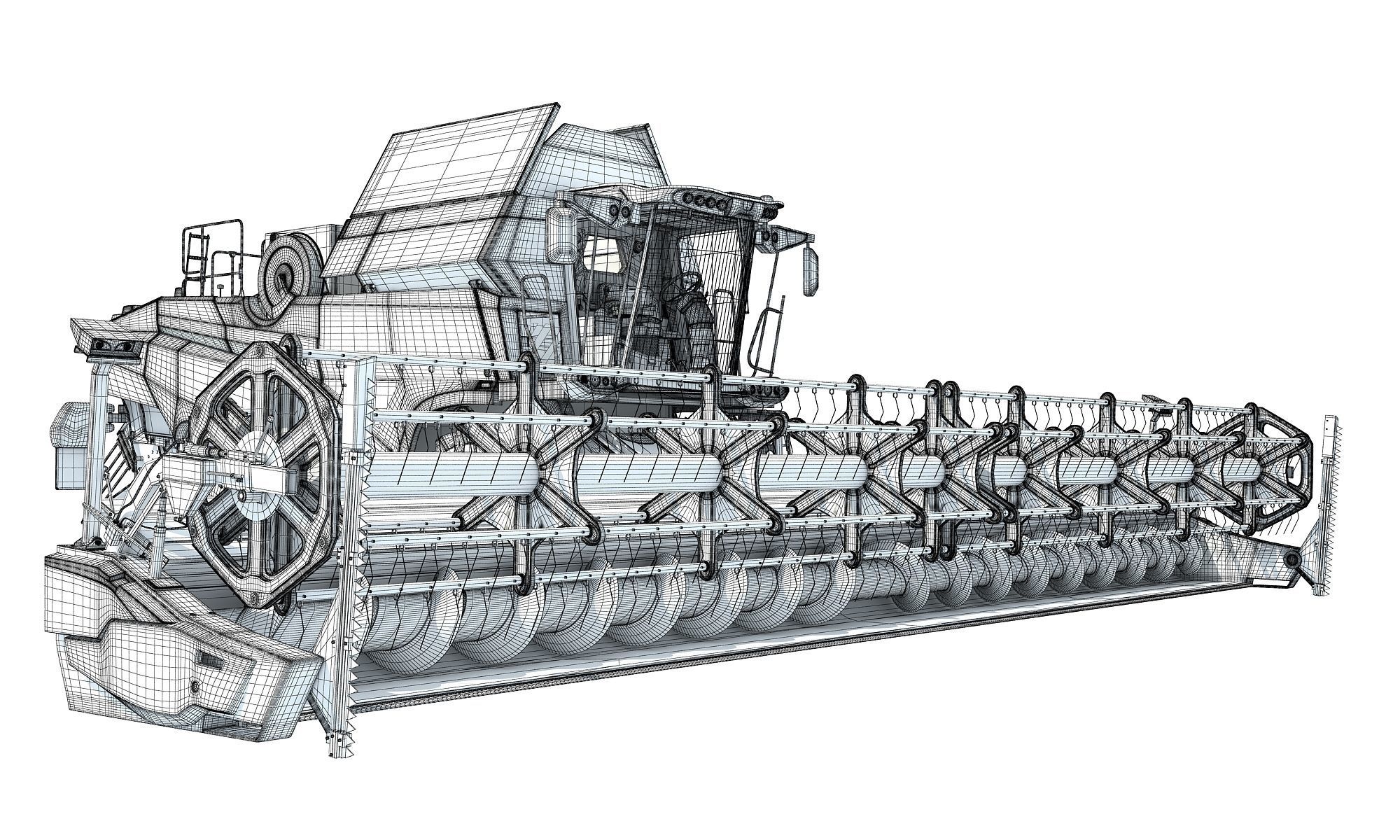 3D Combine Harvester 3D model_22