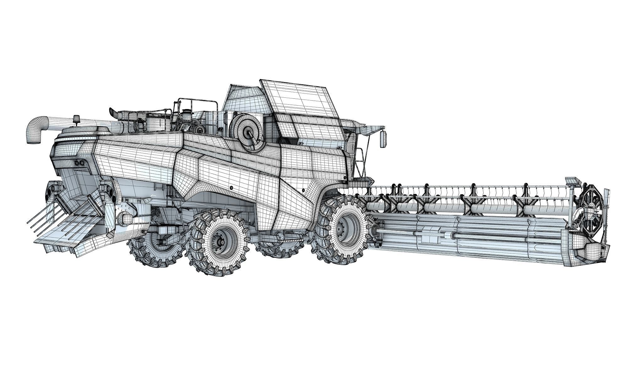3D Combine Harvester 3D model_20