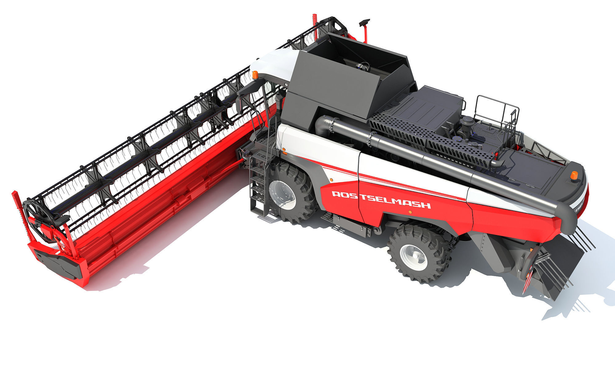 3D Combine Harvester 3D model_3