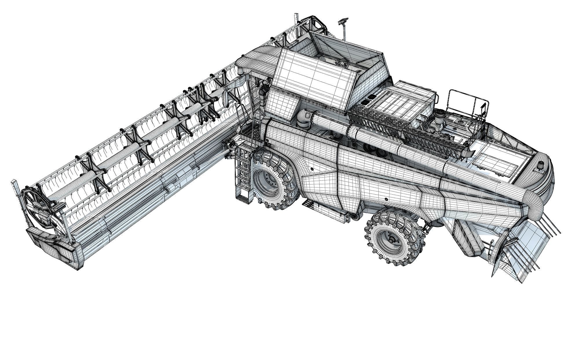 3D Combine Harvester 3D model_19