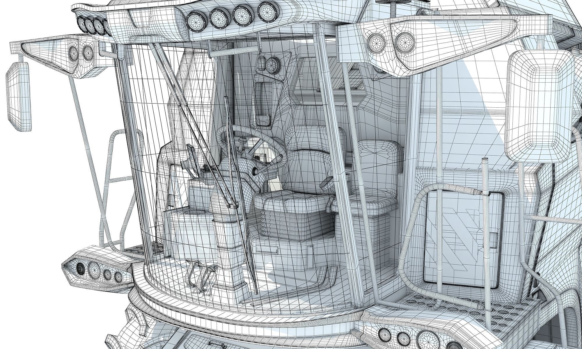 3D Combine Harvester 3D model_22