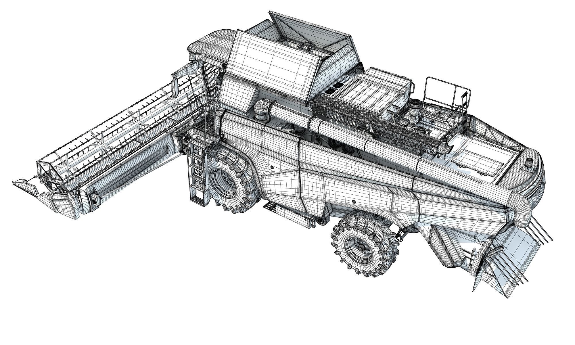 3D Combine Harvester 3D model_18