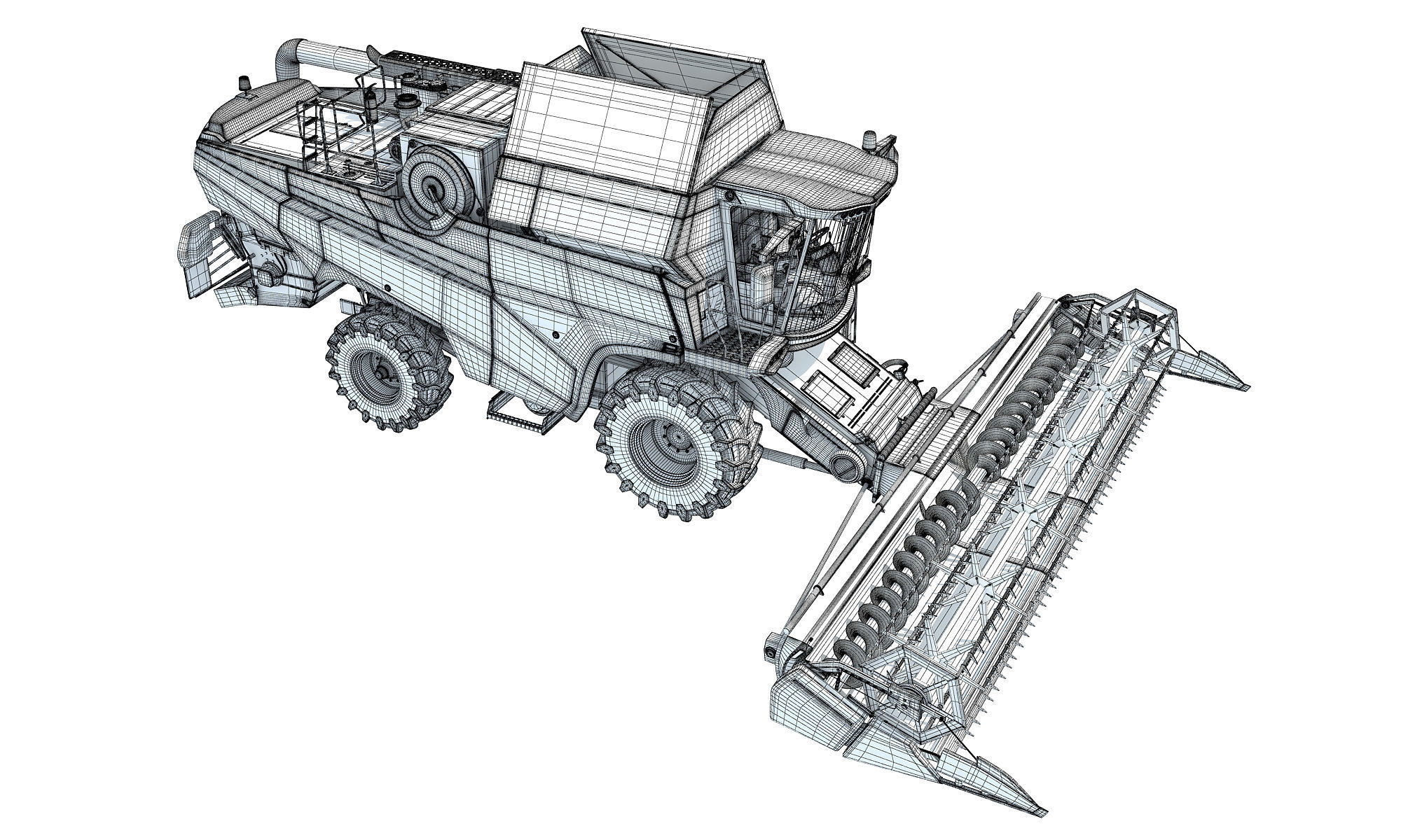 3D Combine Harvester 3D model_20