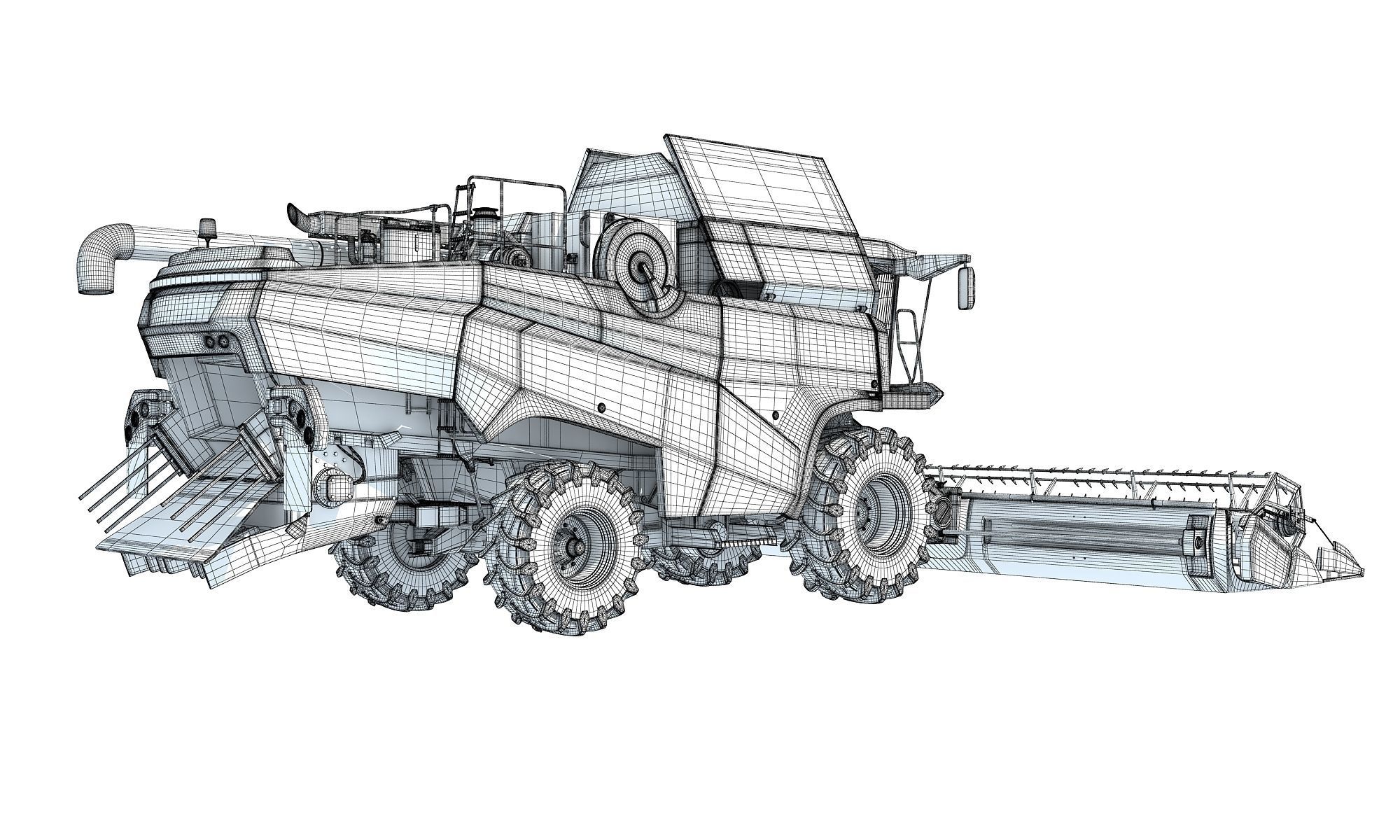 3D Combine Harvester 3D model_19