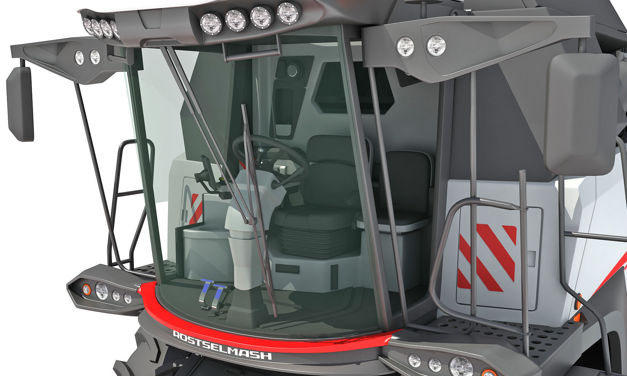 3D Combine Harvester 3D model_14