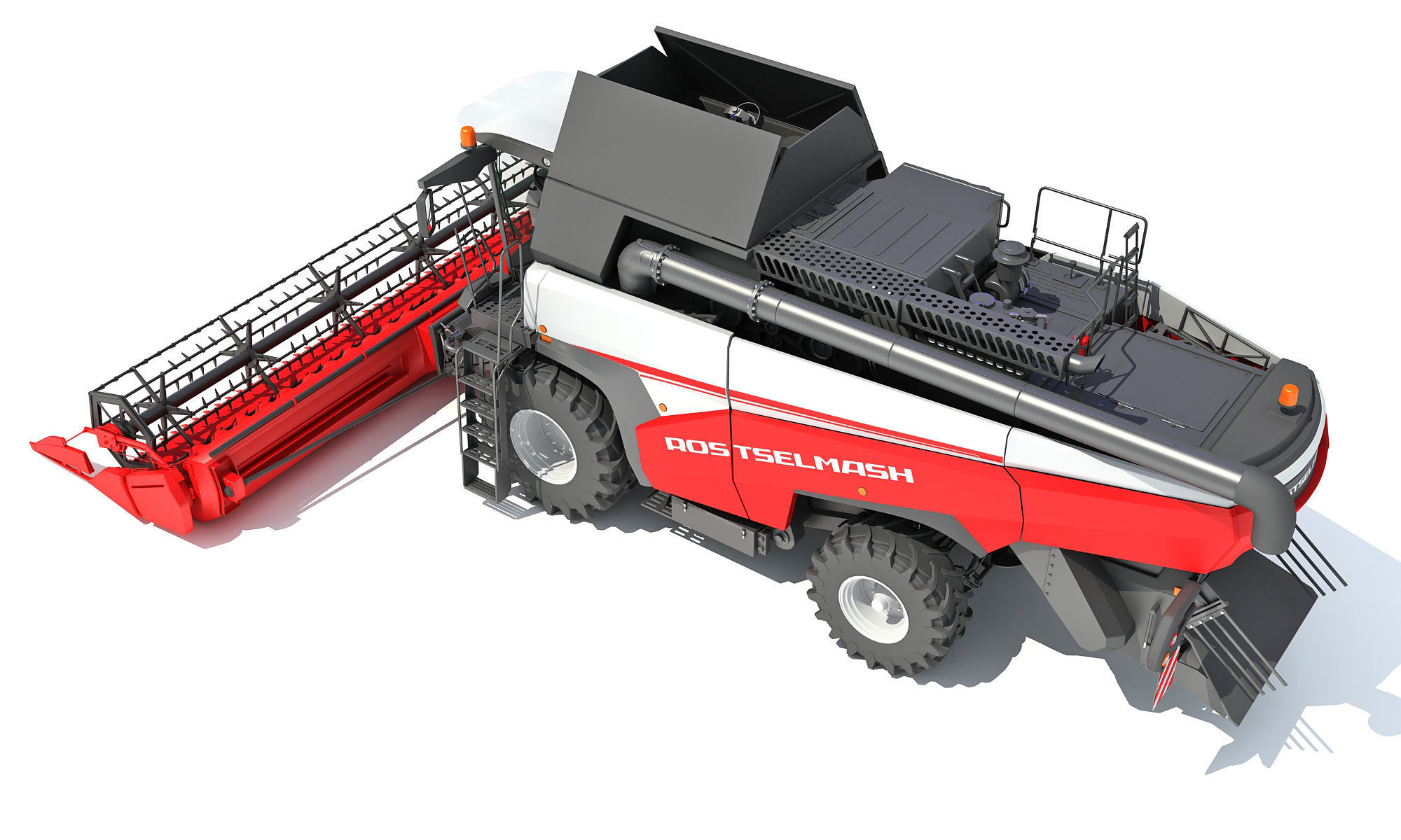 3D Combine Harvester 3D model_3