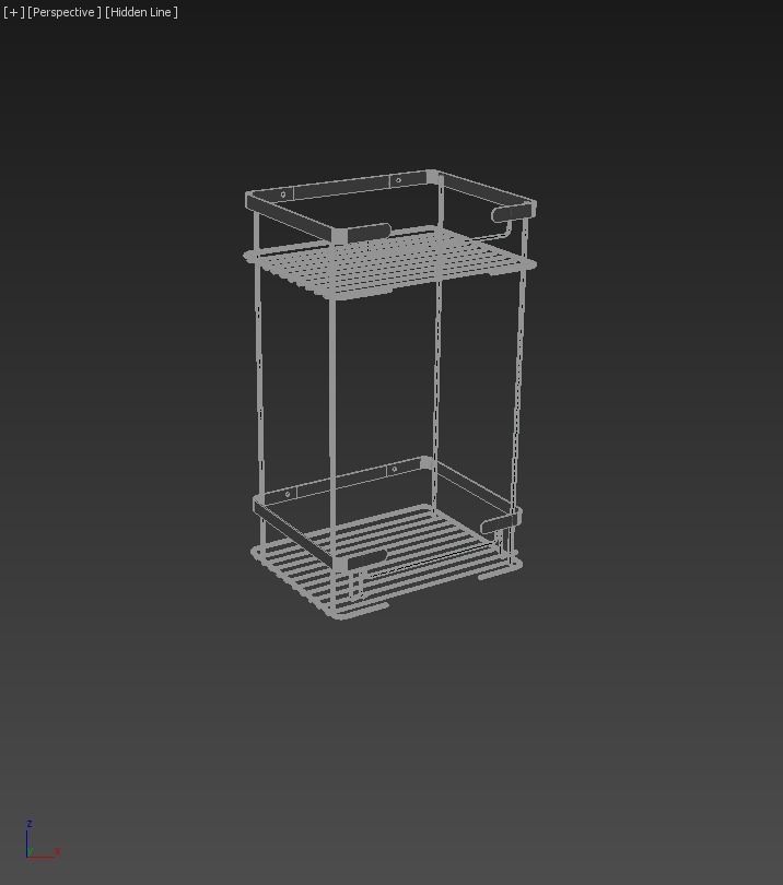 Hotel Square Rustproof Double 3D model_1