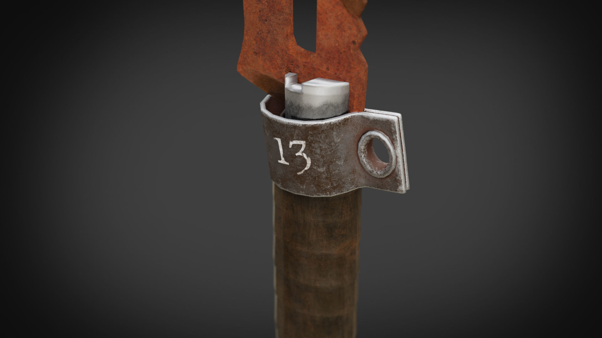 Post Apocalyptic tools Low-poly 3D model_5