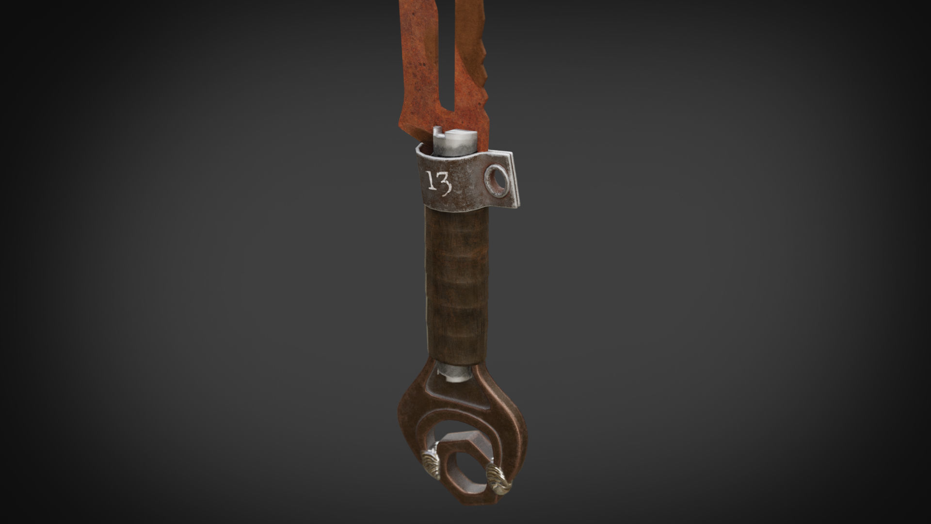 Post Apocalyptic tools Low-poly 3D model_6