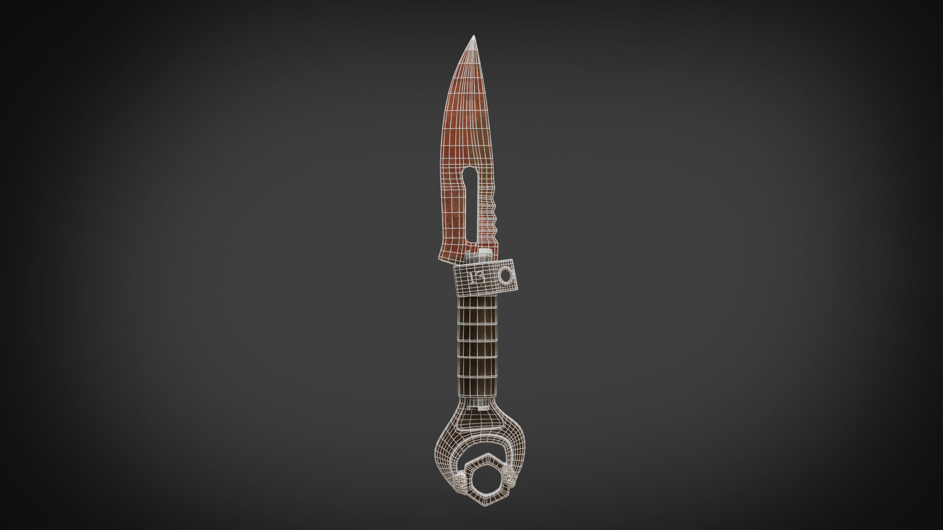 Post Apocalyptic tools Low-poly 3D model_7