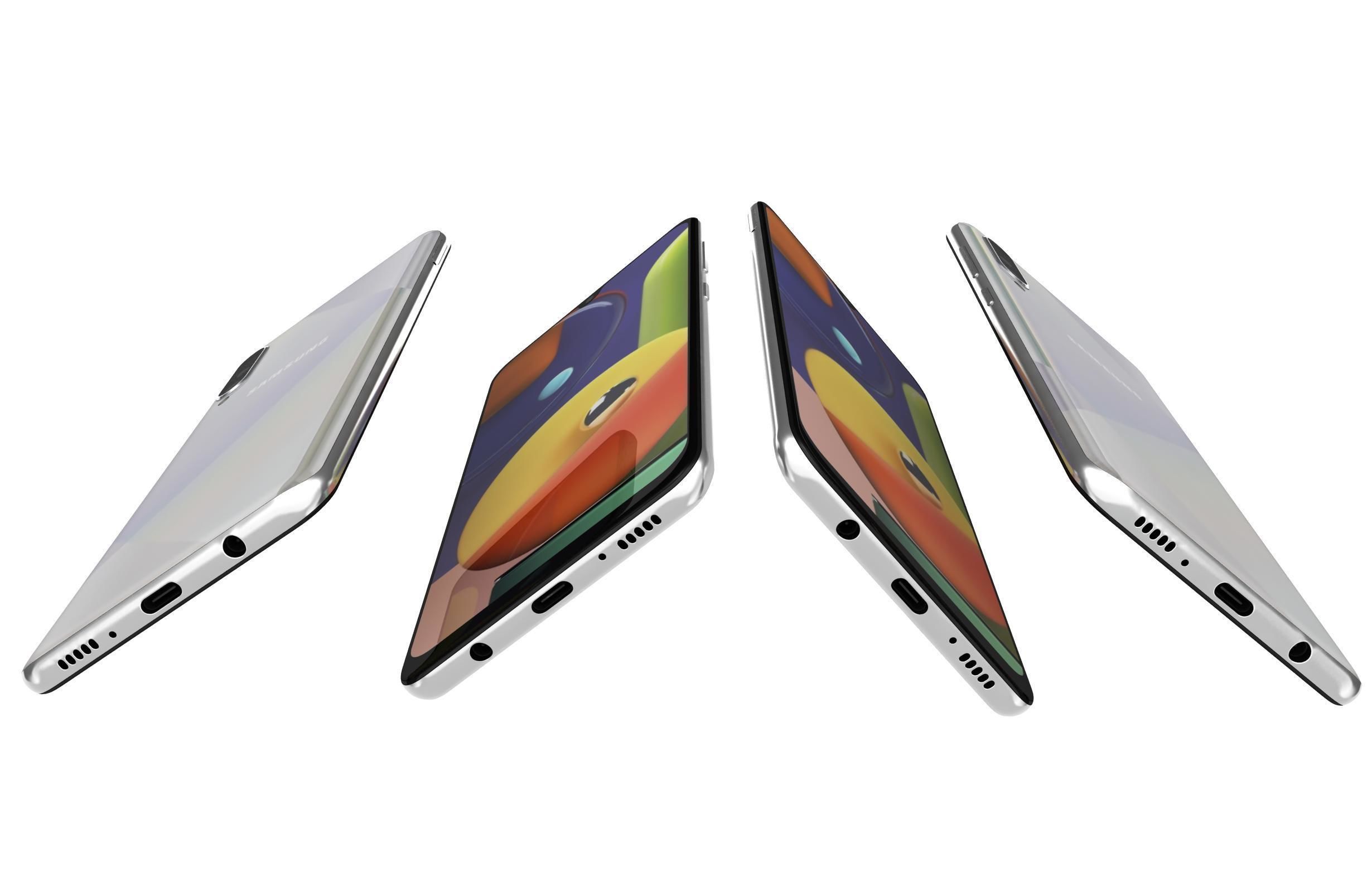 Samsung Galaxy A50s Prism Crush White 3D model_7