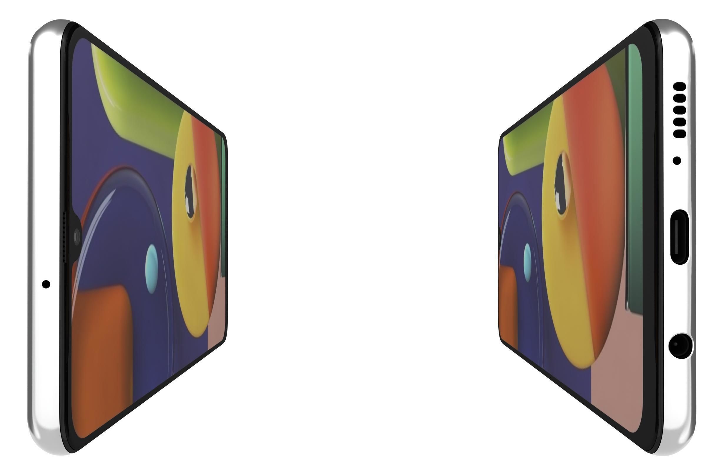 Samsung Galaxy A50s Prism Crush White 3D model_4