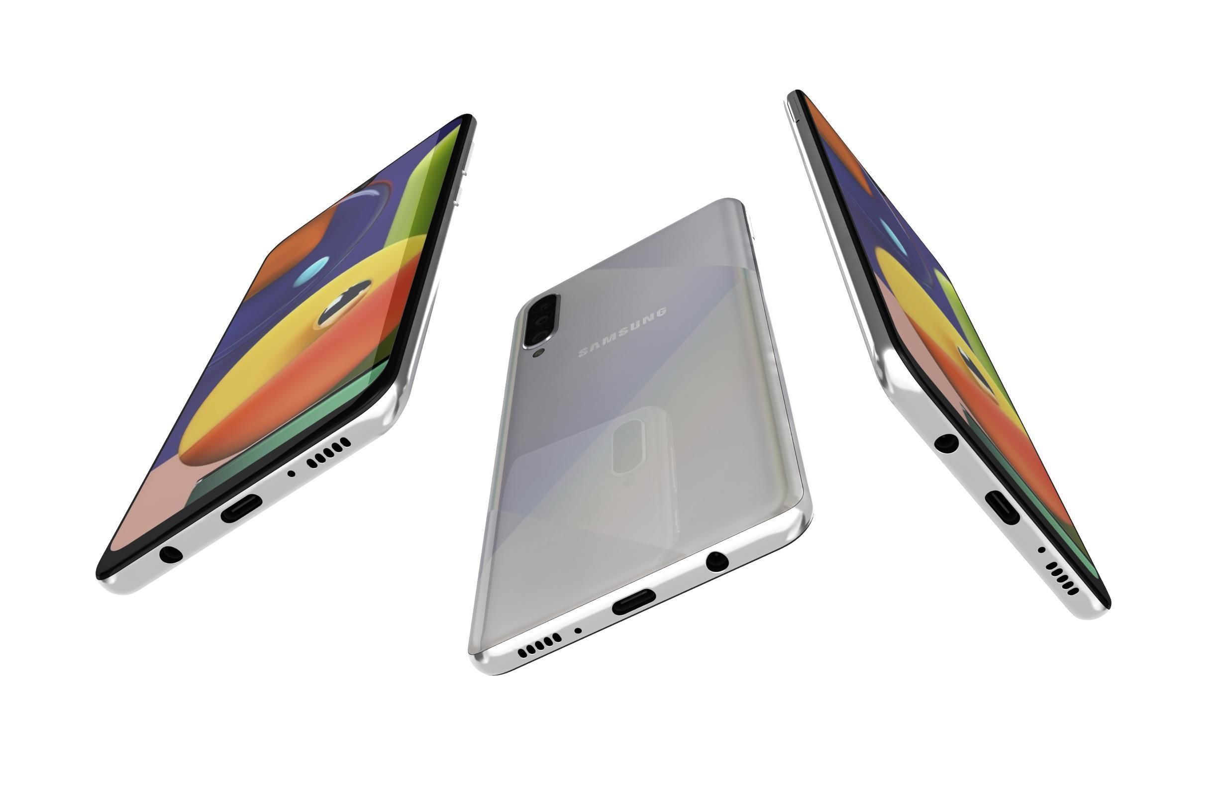 Samsung Galaxy A50s Prism Crush White 3D model_5