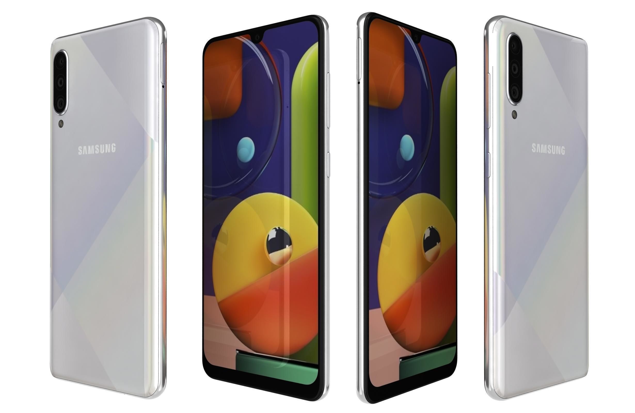 Samsung Galaxy A50s Prism Crush White 3D model_9