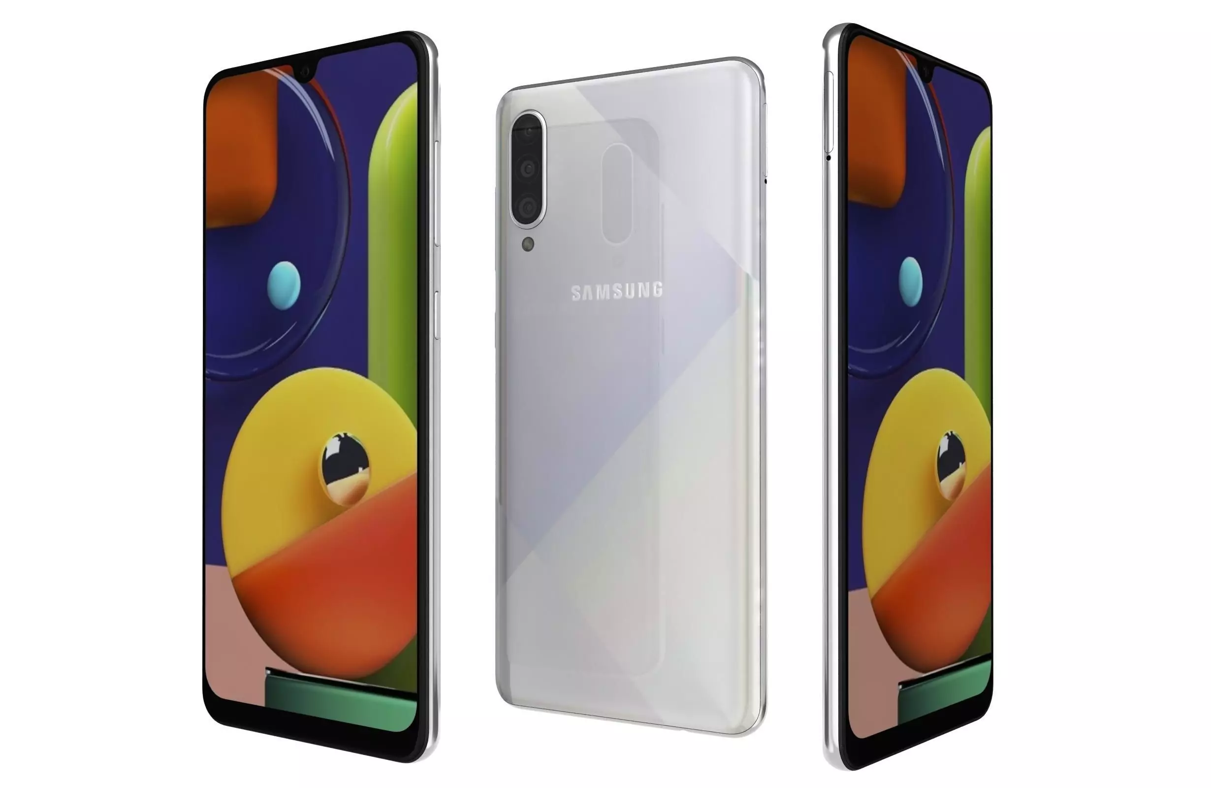 Samsung Galaxy A50s Prism Crush White 3D model_0