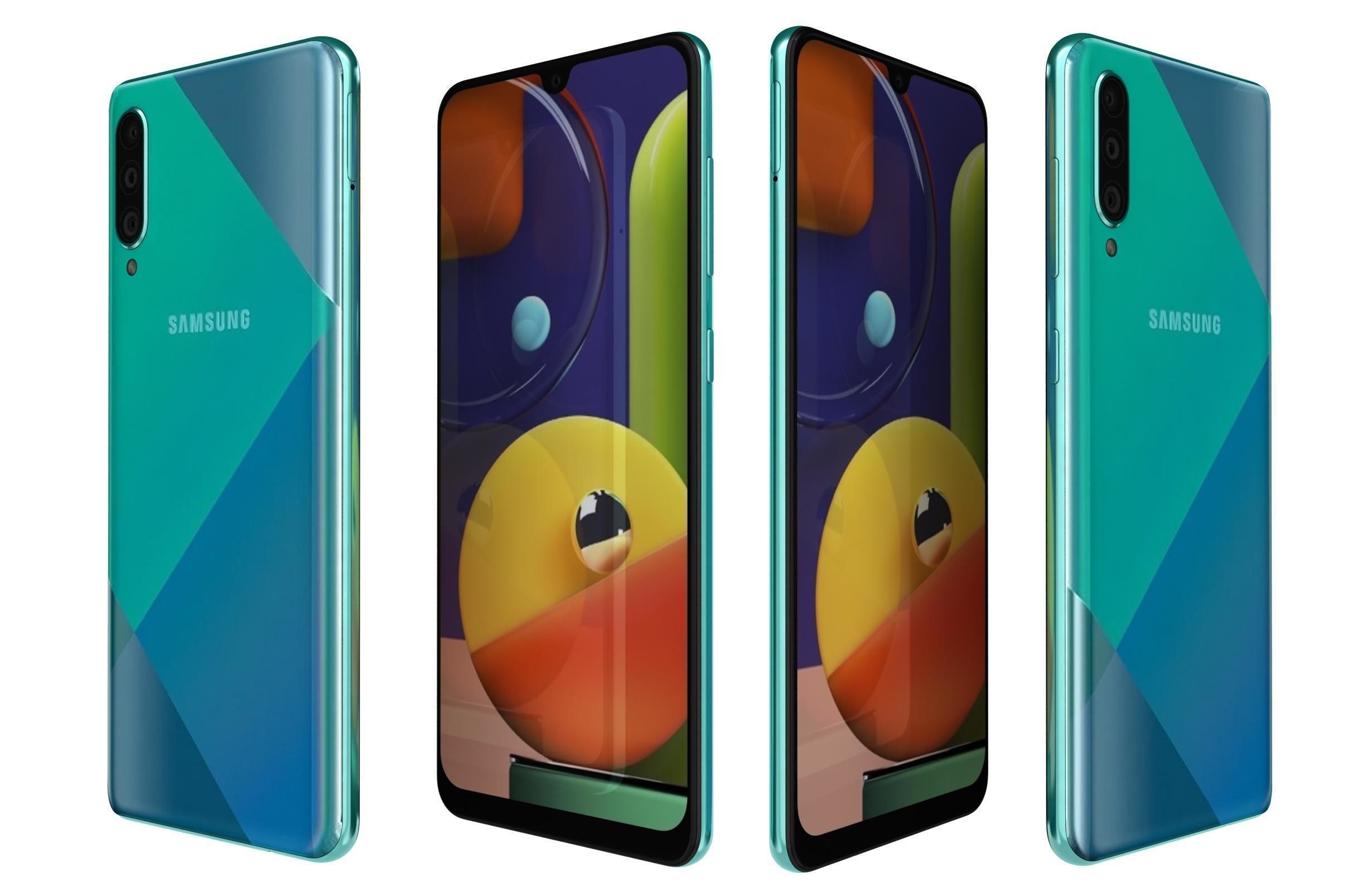 Samsung Galaxy A50s Prism Crush Green 3D model_4