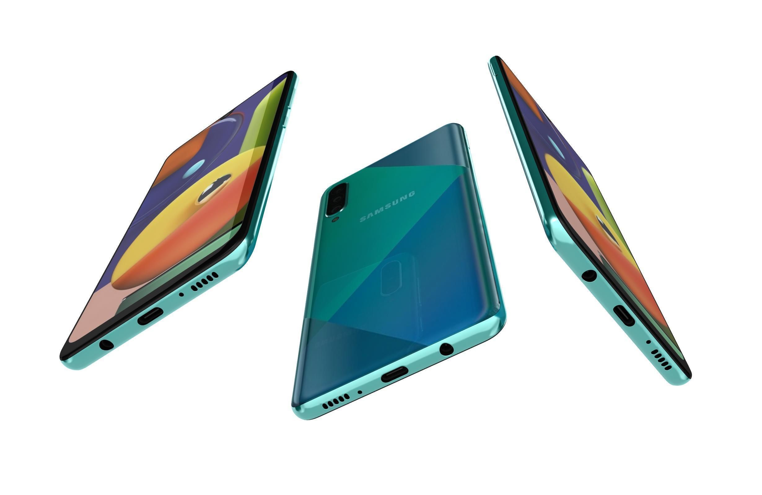 Samsung Galaxy A50s Prism Crush Green 3D model_5