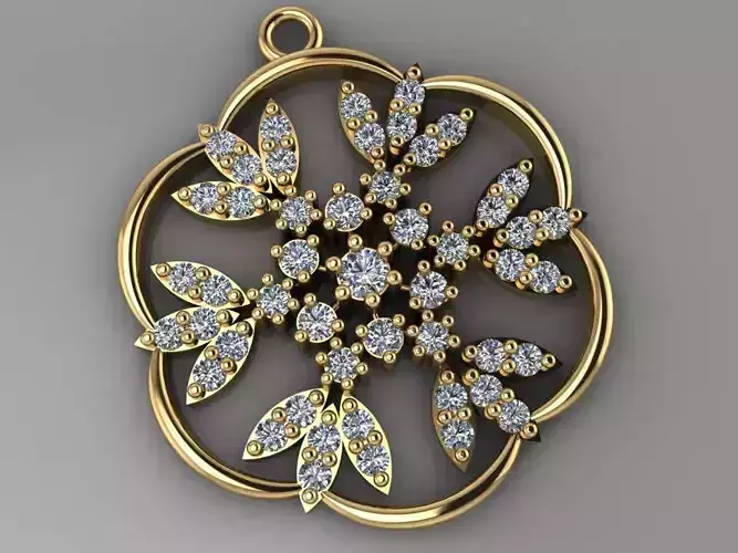 GC GOLD H097- Diamond NECKLACE