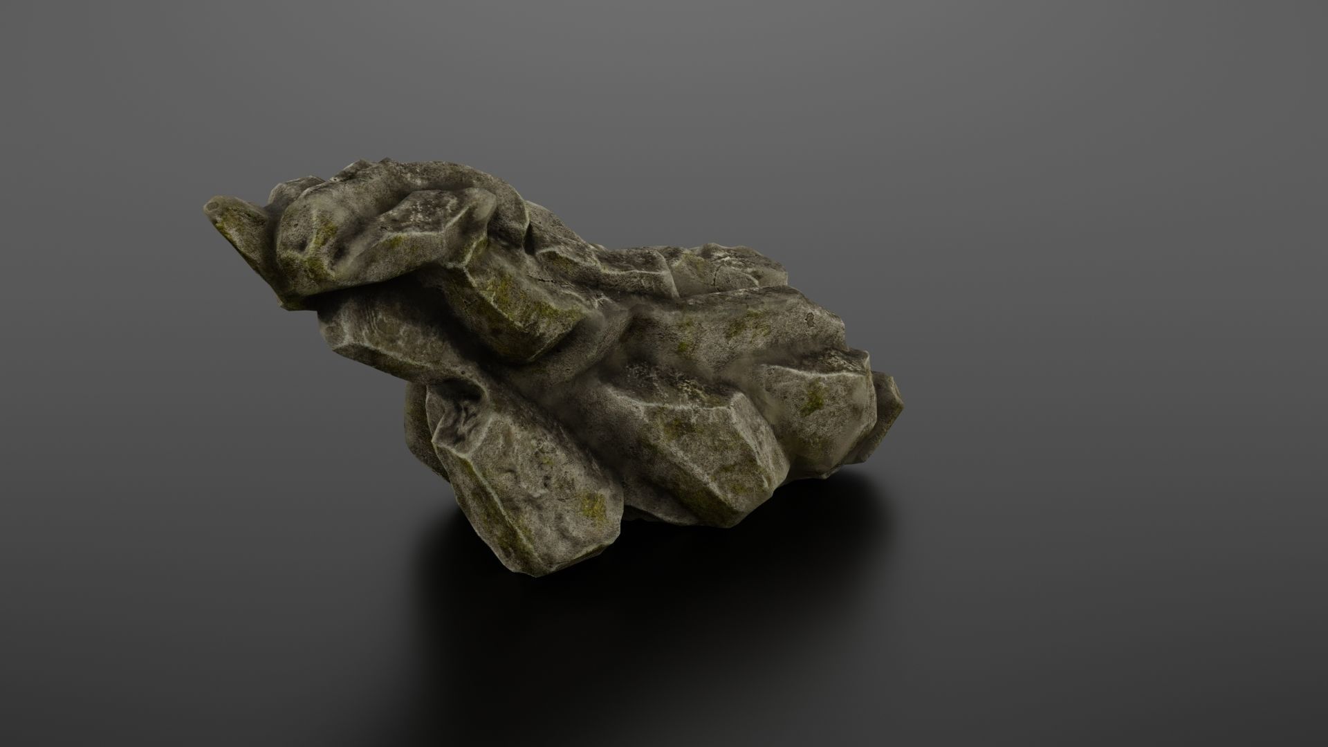 Rock formation 6 Low-poly 3D model_15