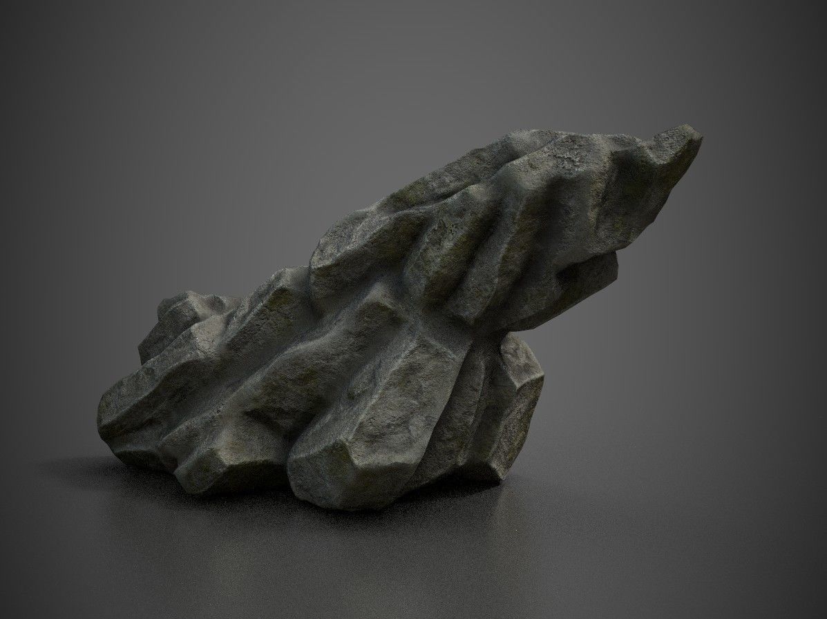 Rock formation 6 Low-poly 3D model_2