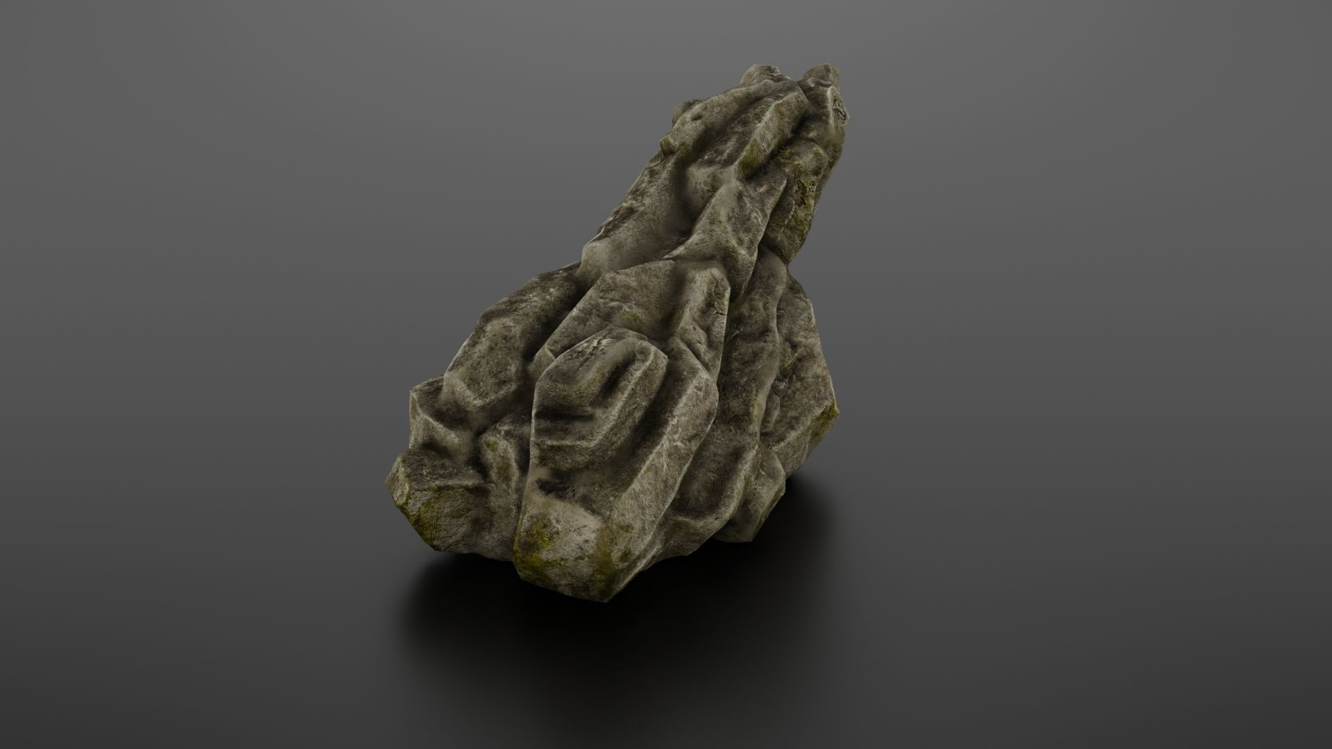 Rock formation 6 Low-poly 3D model_9