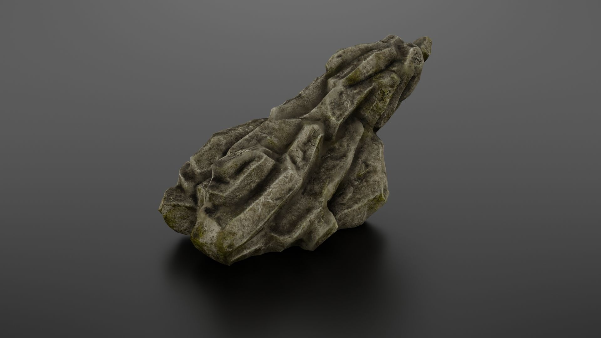 Rock formation 6 Low-poly 3D model_8