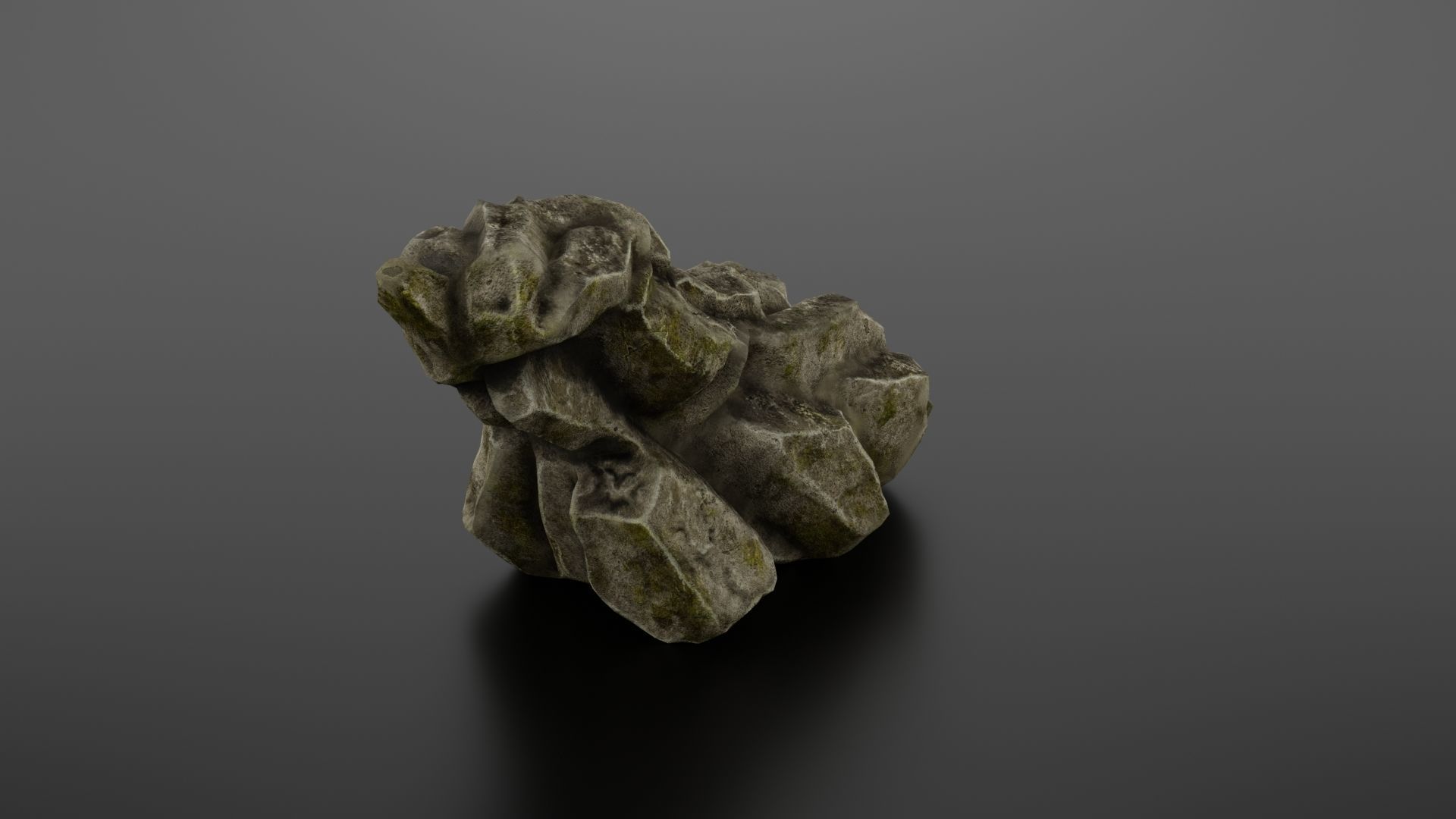 Rock formation 6 Low-poly 3D model_16