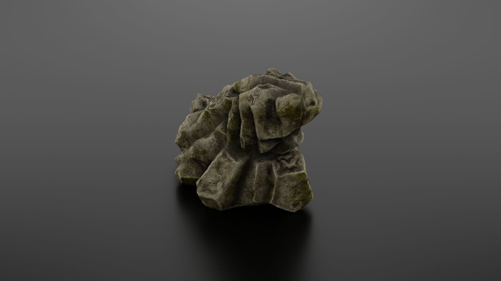 Rock formation 6 Low-poly 3D model_18
