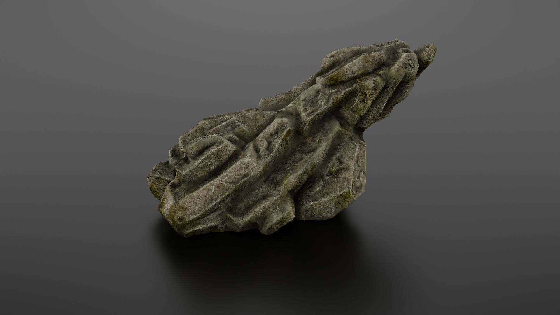 Rock formation 6 Low-poly 3D model_7