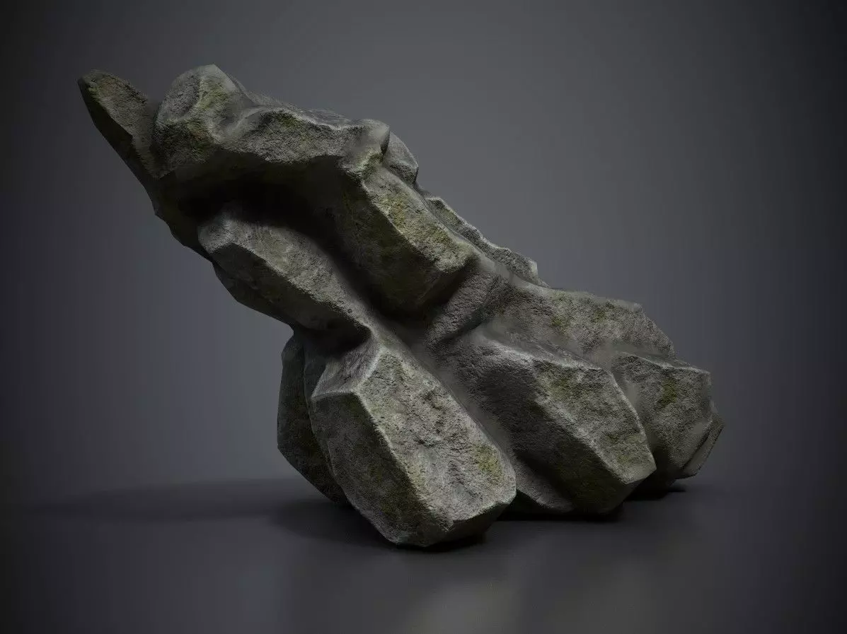 Rock formation 6 Low-poly 3D model_0