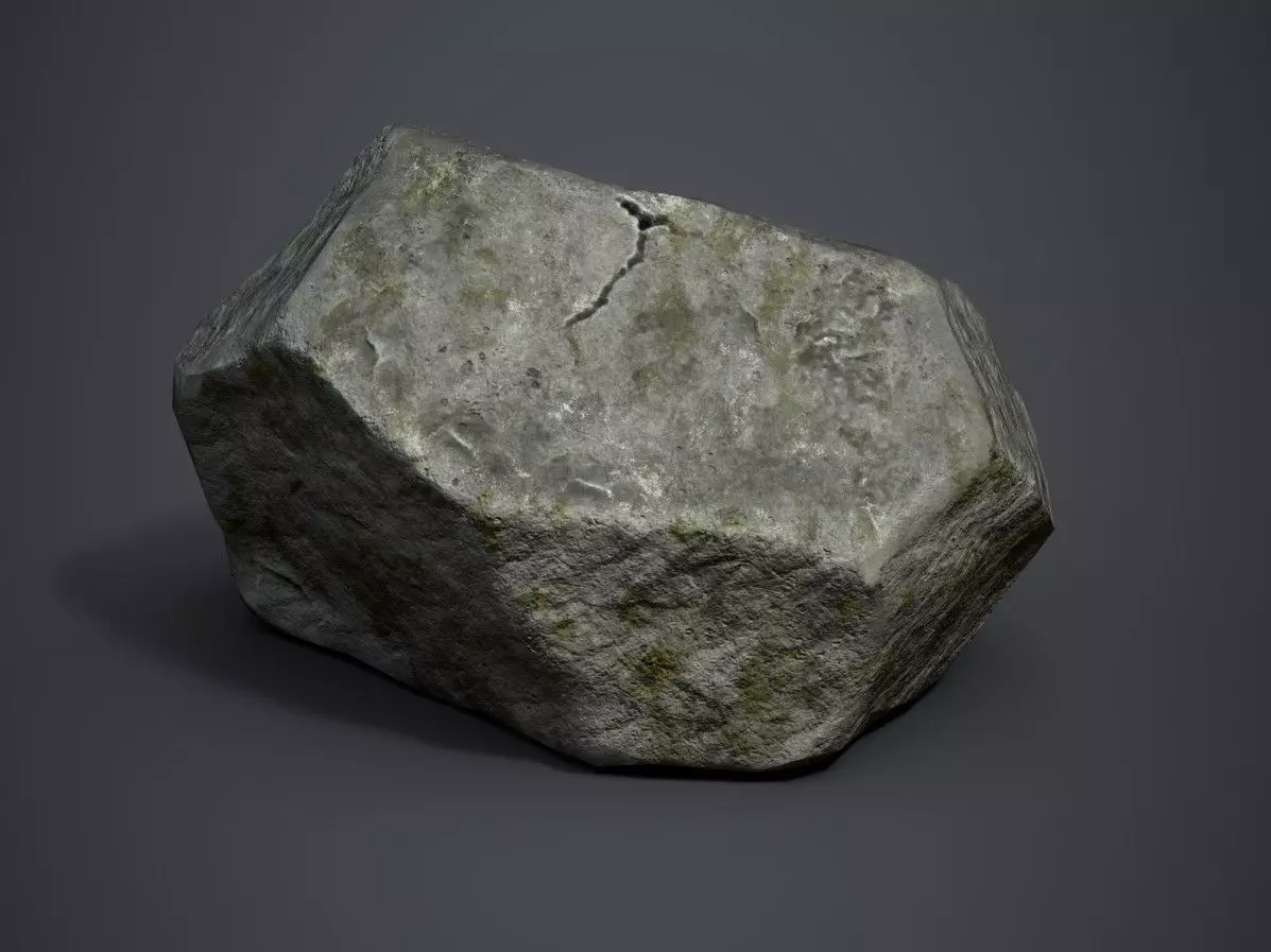 Rock formation 7 Low-poly 3D model_0