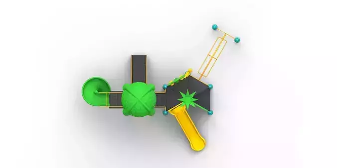 High detailed 3D model playGround  kindergarten set