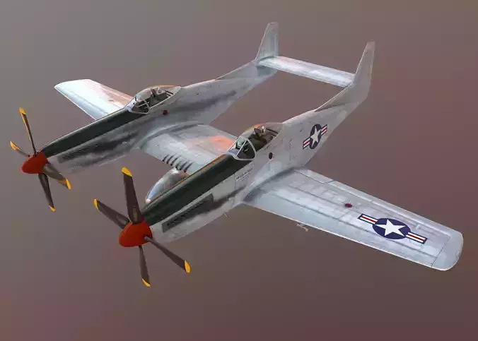 F-82  P-82 Fighter America US army  Twin Mustang Two-seater 