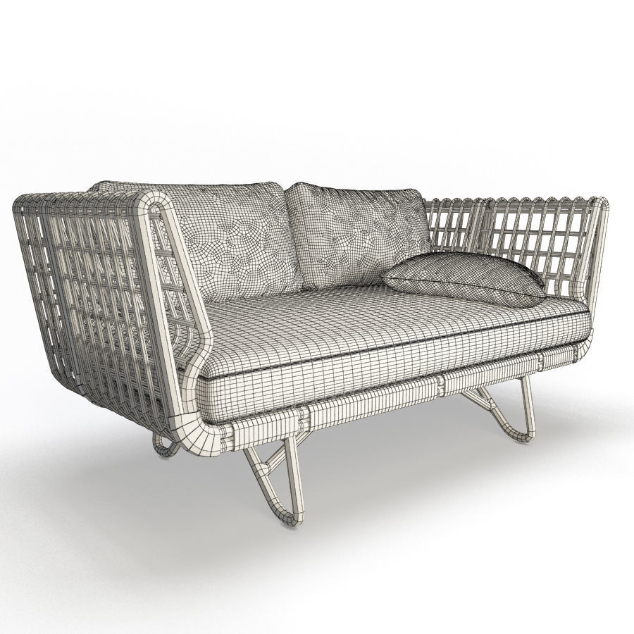 Nest Sofa Cane Line 3D model_5