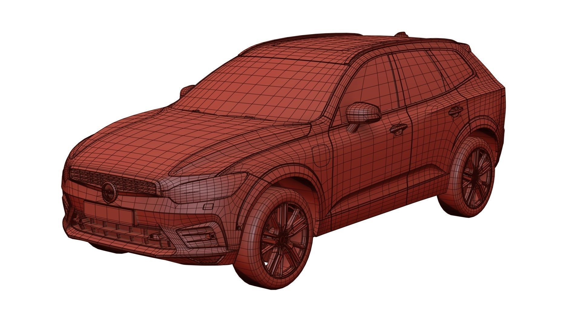 Swedish modern suv unbranded 3D model_4