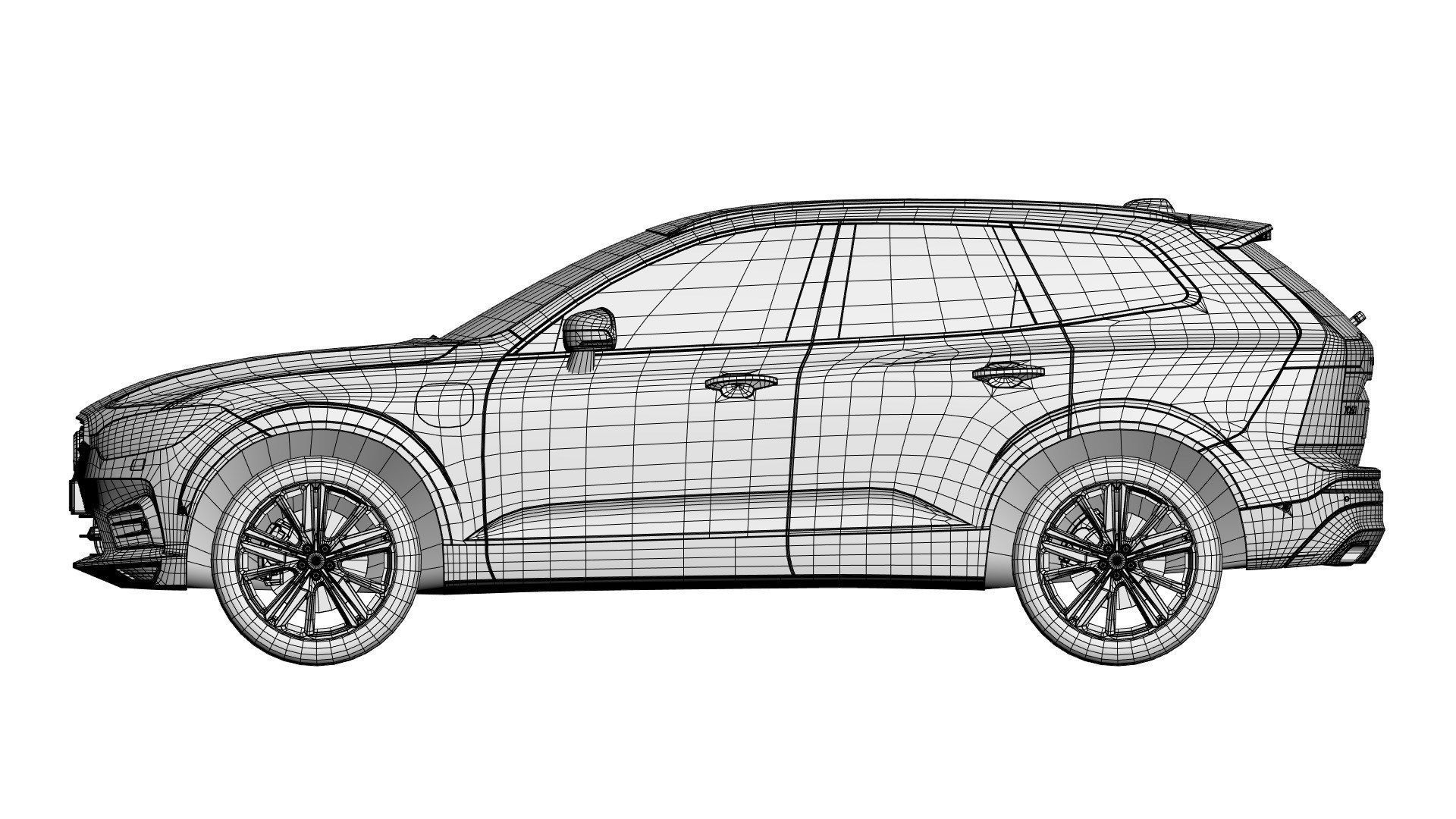 Swedish modern suv unbranded 3D model_13
