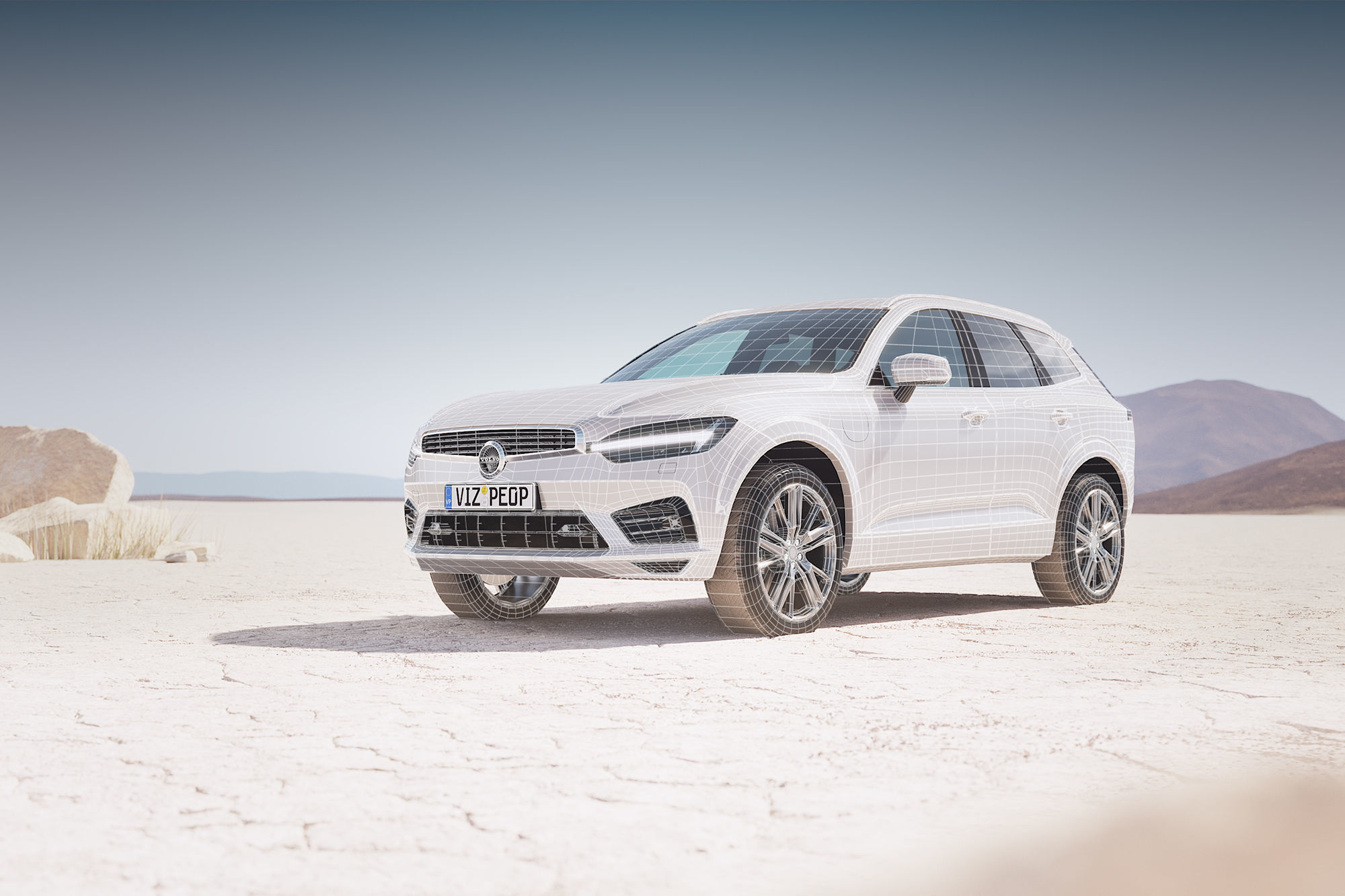 Swedish modern suv unbranded 3D model_1