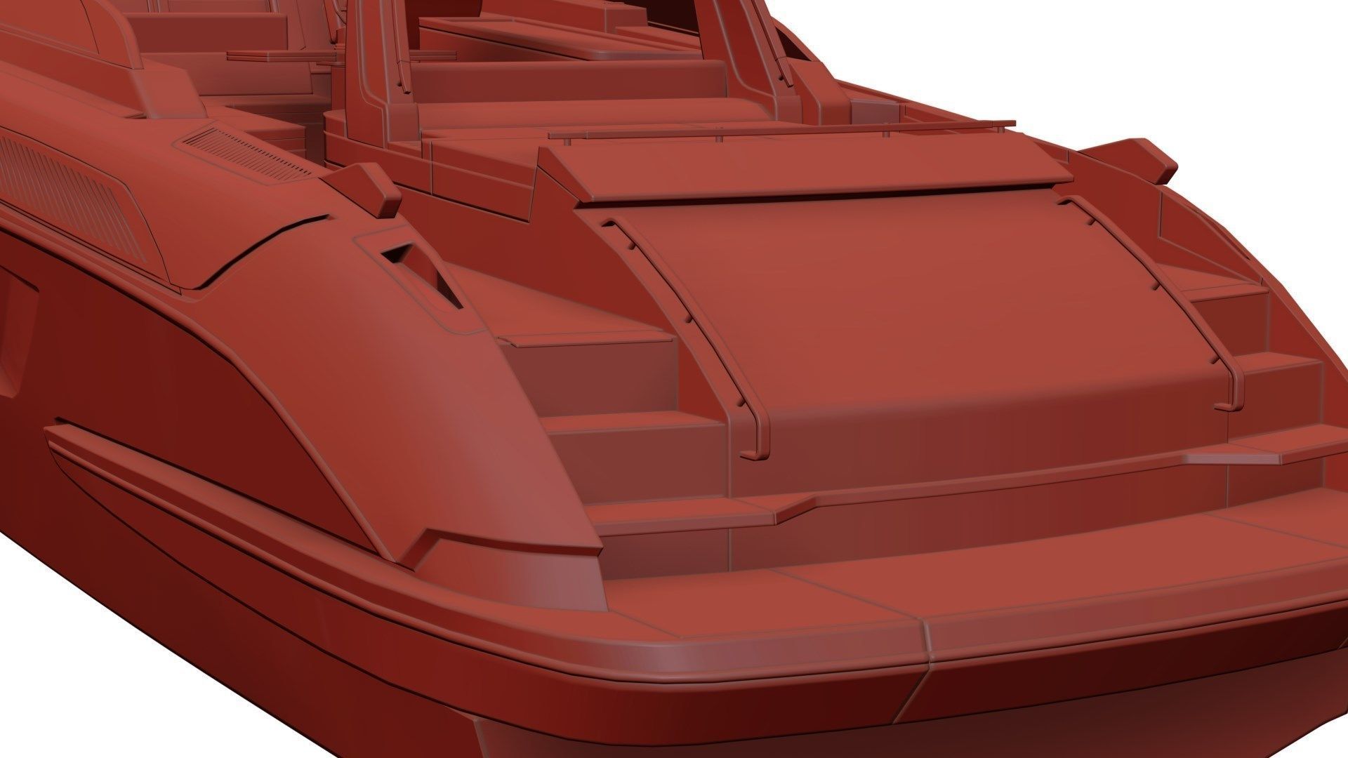 Modern recreational motor boat 3D model_7