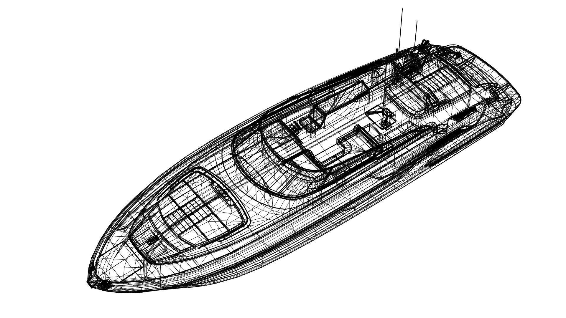 Modern recreational motor boat 3D model_6