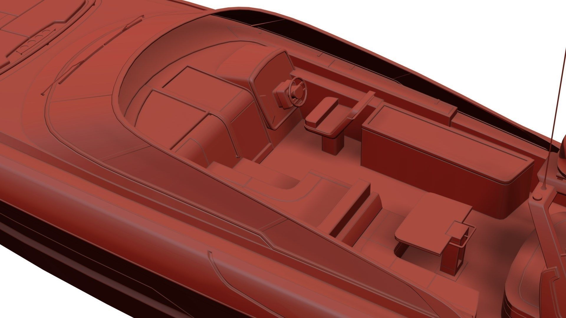 Modern recreational motor boat 3D model_8