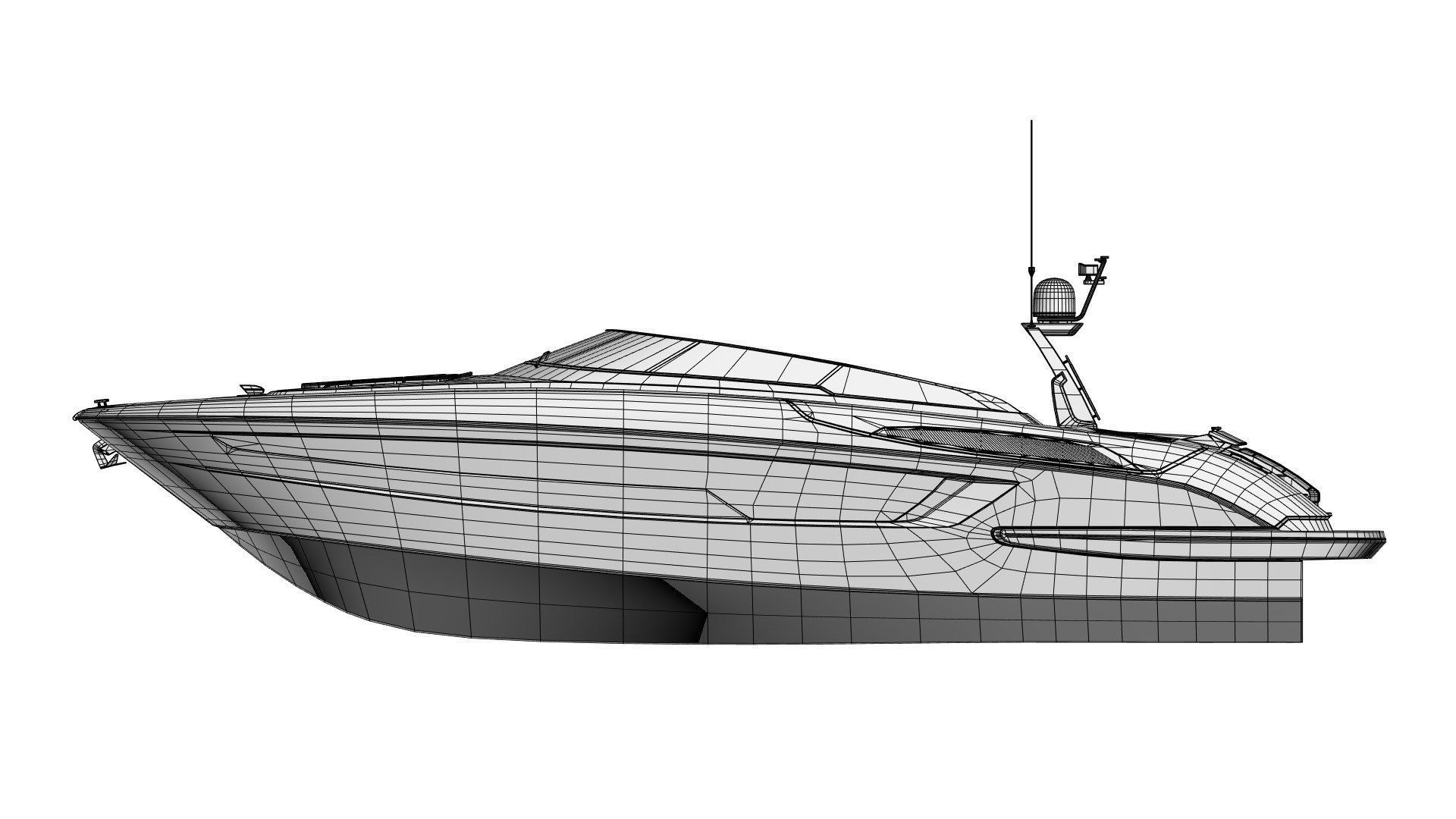 Modern recreational motor boat 3D model_13