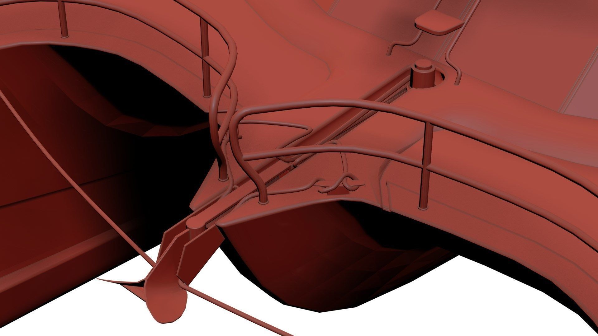 Large luxurious catamaran 3D model_8