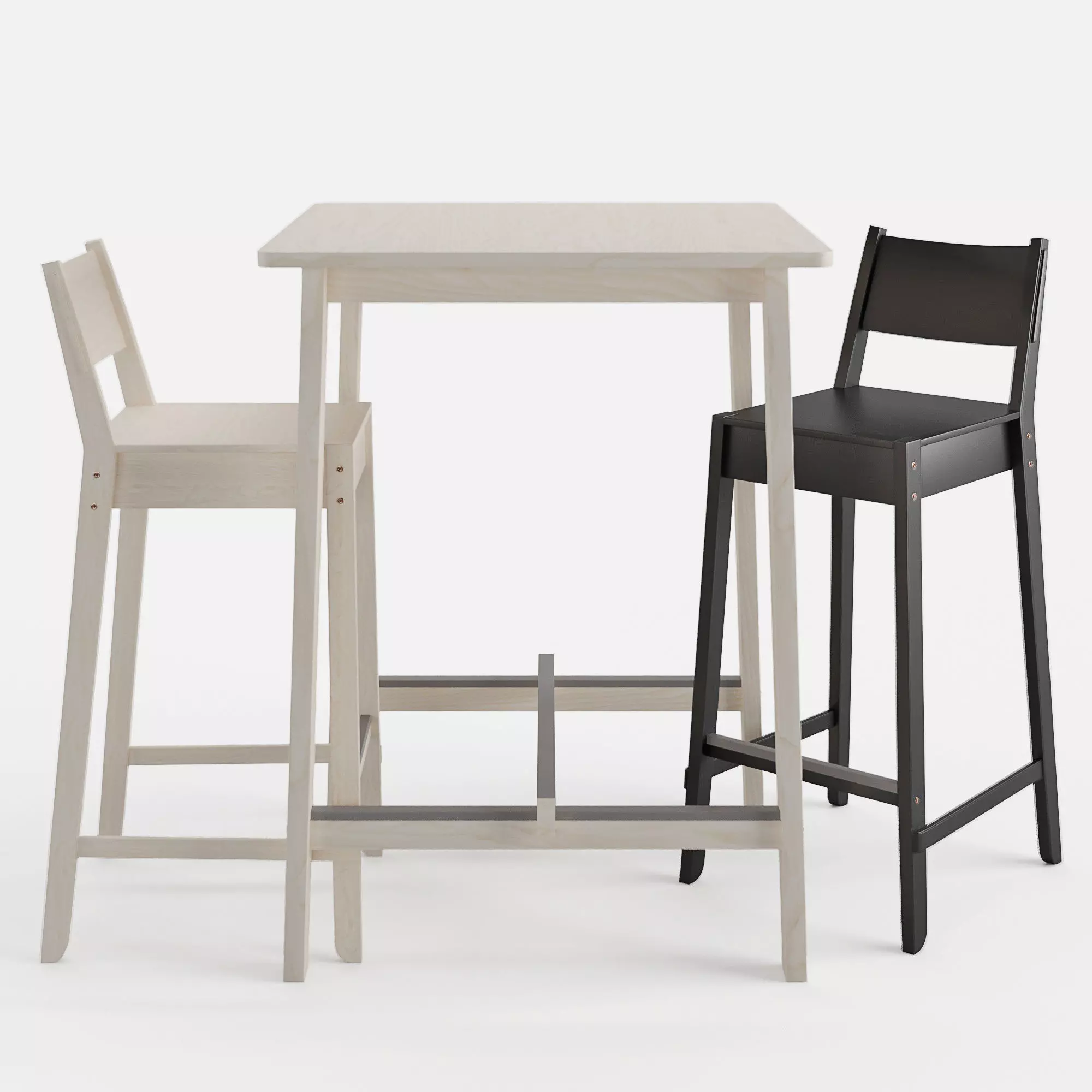 Bar table and chair Norraker 3D model_0