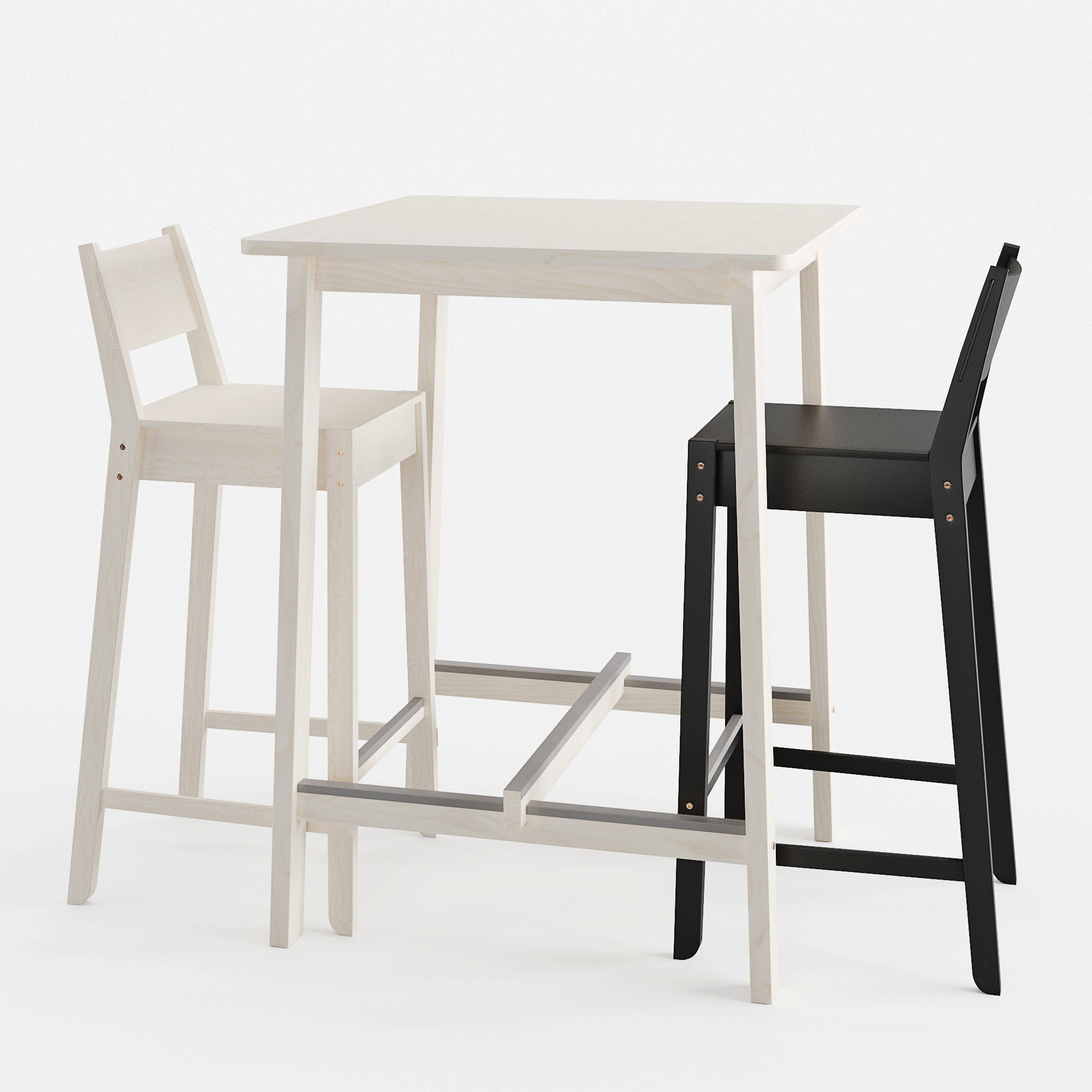 Bar table and chair Norraker 3D model_1