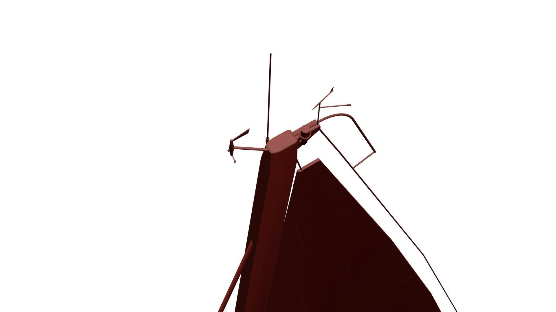 Mid size sailing yacht 3D model_9